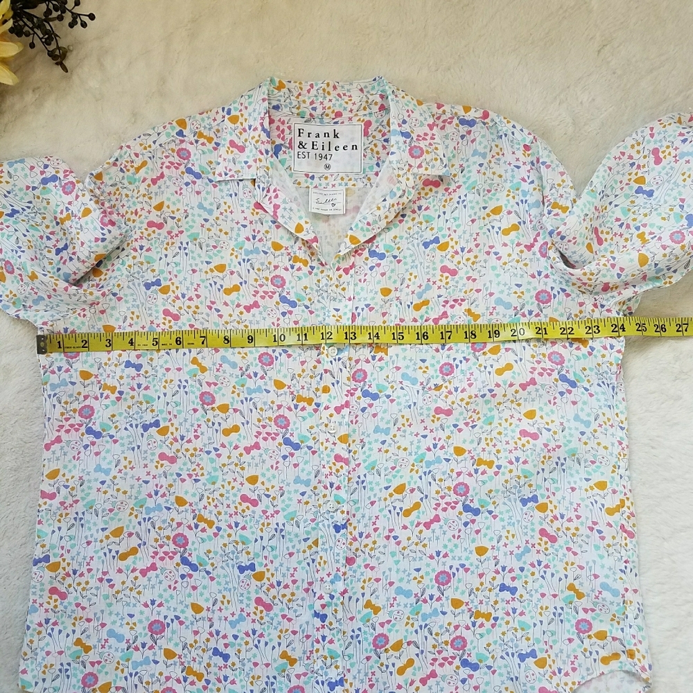 Frank & Eileen EILEEN Multi Color Print Classic Top - Picture 6 of 10